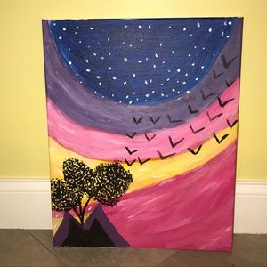 Handmade sunset painting